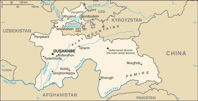 Климат Tadschikistan